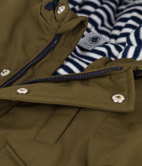 Parka hidrófuga de bebé. verde MILITARY