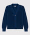 Chaqueta de punto inglés de algodón para mujer azul INCOGNITO