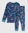 Pijama estampado de jungla de niño de túbico azul MEDIEVAL/blanco MULTICO
