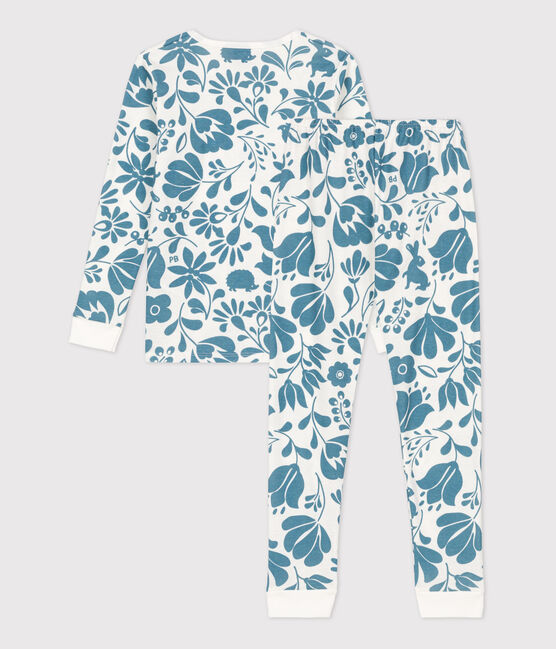Pijama snugfit de algodón con flor blanco MARSHMALLOW/ ROVER