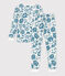 Pijama snugfit de algodón con flor blanco MARSHMALLOW/ ROVER