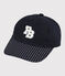 Gorra con placa de rizo de bebé niño. azul SMOKING/blanco MARSHMALLOW