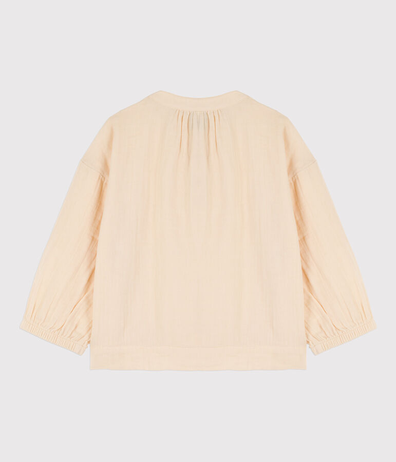 Blusa de gasa de algod&oacute;n de ni&ntilde;a crudo AVALANCHE