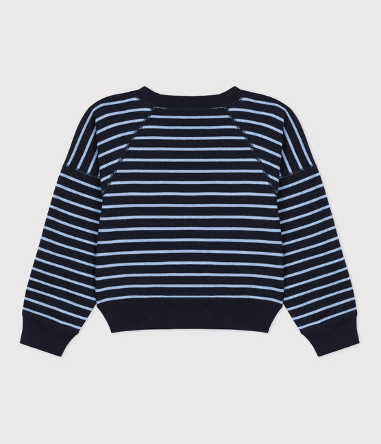 Sudadera de algodón de niña/niño azul SMOKING/ SKY CHINE