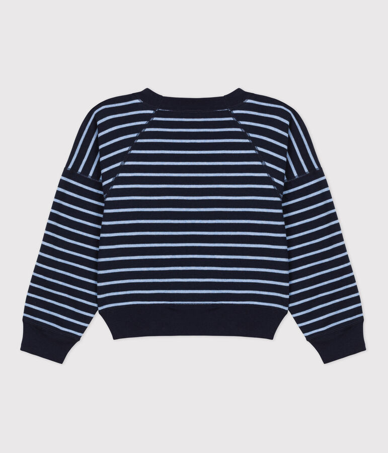 Sudadera de algod&oacute;n de ni&ntilde;a/ni&ntilde;o azul/azul