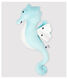 Doudou de caballito de mar azul de bebé