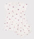Vestido de algodón de manga corta y pololo con estampado de corazones para bebé
