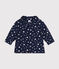 Camisa de franela para bebé azul MEDIEVAL/blanco MARSHMALLOW