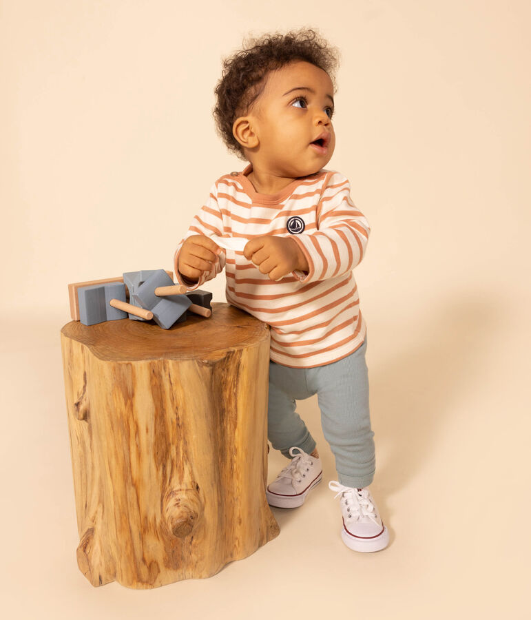 Marinera de punto grueso para beb&eacute; crudo/rosa