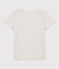 Camiseta LA RECTA de algodón orgánico con cuello redondo para mujer gris BELUGA CHINE