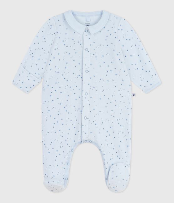 Pijama de terciopelo con cuello estampado para bebé FRAICHEUR/ ADRIATIC
