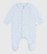 Pijama de terciopelo con cuello estampado para bebé