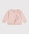 Chaqueta de punto de túbico acolchado para bebé rosa SALINE