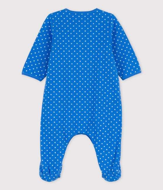 Bodyjama de algodón orgánico de bebé azul BRASIER/gris MARSHMALLOW