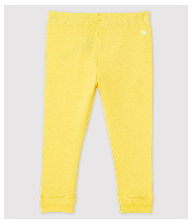 Leggings de algod&oacute;n de beb&eacute; amarillo