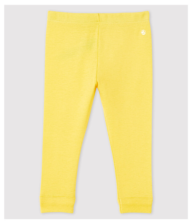 Leggings de algod&oacute;n de beb&eacute; amarillo