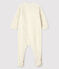 Pijama de terciopelo de gato para bebé beige MONTELIMAR CHINE