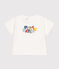 Camiseta de manga corta de punto fino para bebé blanco MARSHMALLOW