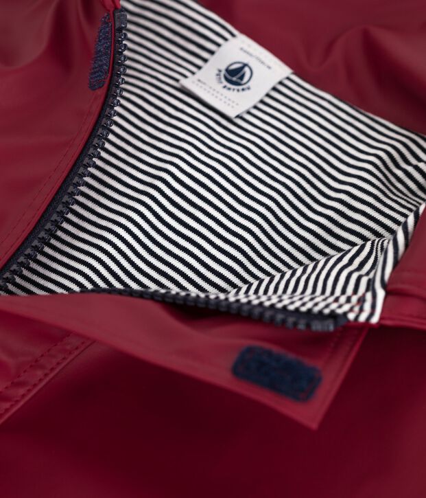 Impermeable emblem&aacute;tico infantil unisex rojo