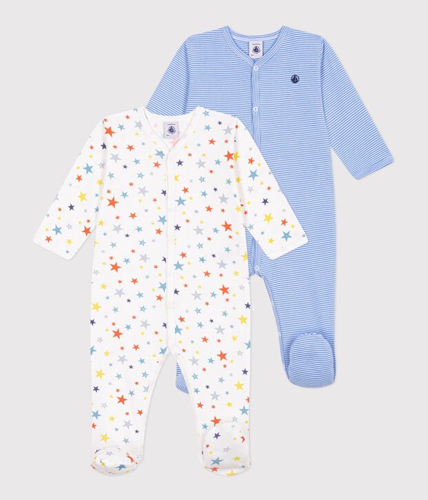 Juego de pijamas de algod&oacute;n estampado para beb&eacute; multicolor