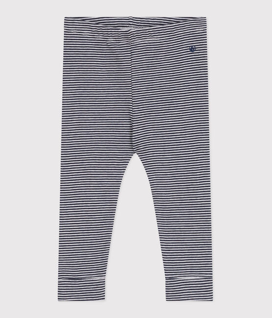 Leggings de algodón milrayas para bebé azul SMOKING/blanco MARSHMALLOW