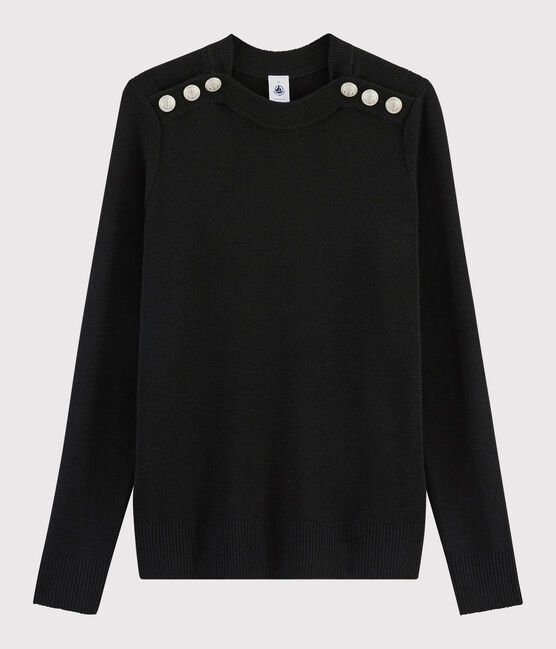 Jersey de lana para mujer negro NOIR