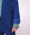 Camisa infantil lisa de terciopelo azul