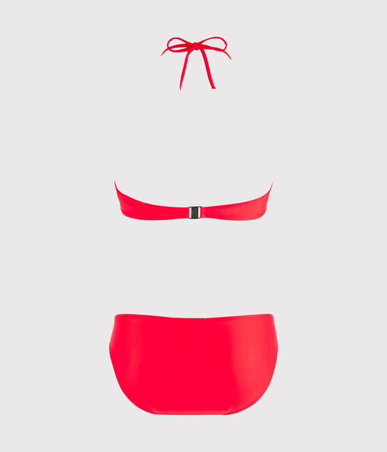 Traje de baño de 2 piezas ecorresponsable para mujer rojo PEPS