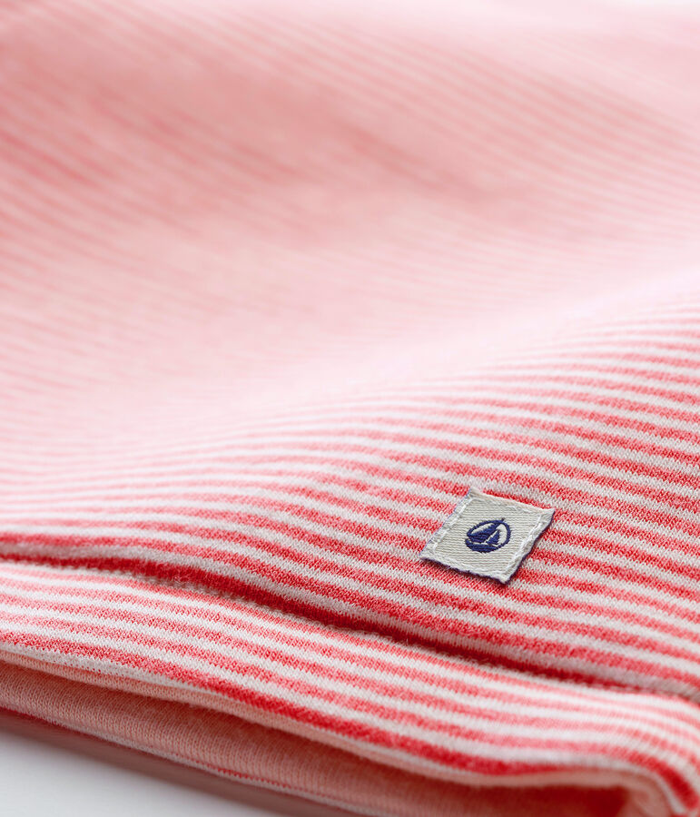 Chaleco de beb&eacute; en punto rosa/blanco