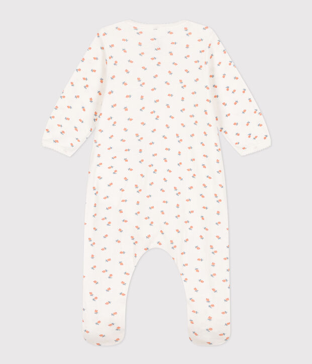 Bodyjama de t&uacute;bico con flores blanco/multicolor