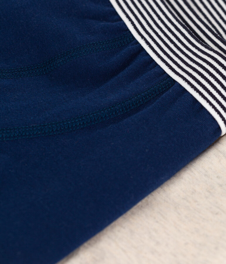 Juego de 2 b&oacute;xers lisos de algod&oacute;n y elastano para ni&ntilde;o multicolor