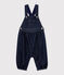 Peto en malla denim para bebé niña azul DENIM BLEU FONCE