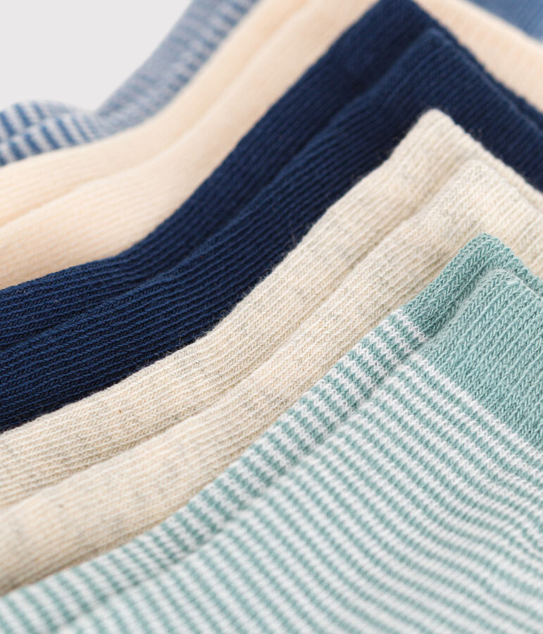 5 pares de calcetines de algod&oacute;n milrayas para beb&eacute; multicolor