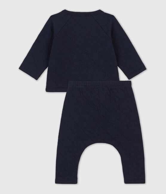 Conjunto de 2 piezas de algodón acolchado para bebé azul SMOKING