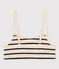 Sujetador top sin aros para mujer blanco AVALANCHE/azul SMOKING