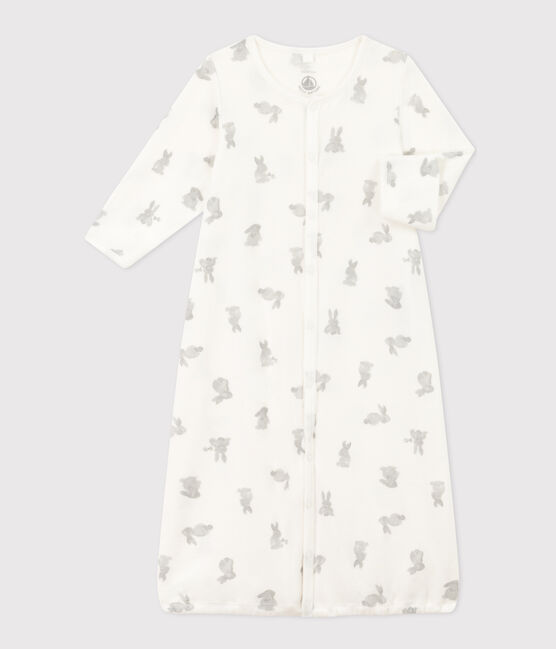 Mono saco de algodón estampado blanco MARSHMALLOW/gris GRIS