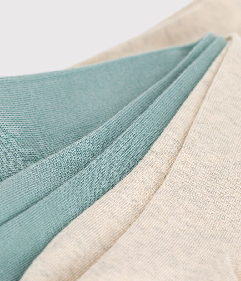 Juego de 2 pares de leotardos infantiles de punto de algod&oacute;n multicolor