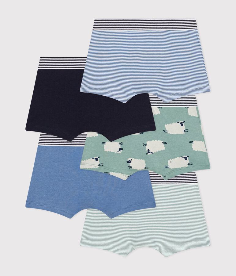 Juego de 5 b&oacute;xeres infantiles de algod&oacute;n con motivo de oveja multicolor