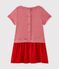 Vestido bebé niña milrayas rojo TERKUIT/blanco MARSHMALLOW