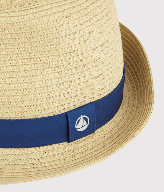 Sombrero de paja de niña/niño azul NATUREL CLAIR
