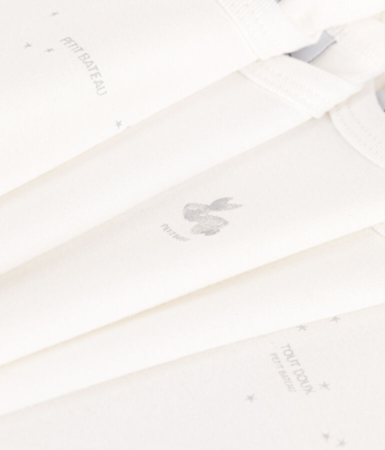 Juego de 5 bodis de manga corta de algod&oacute;n con conejos multicolor