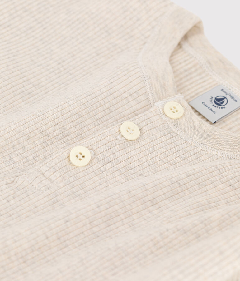 Camiseta de algod&oacute;n de ni&ntilde;o beige