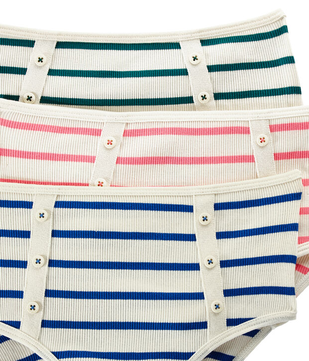 Lote de 3 braguitas mujer blanco