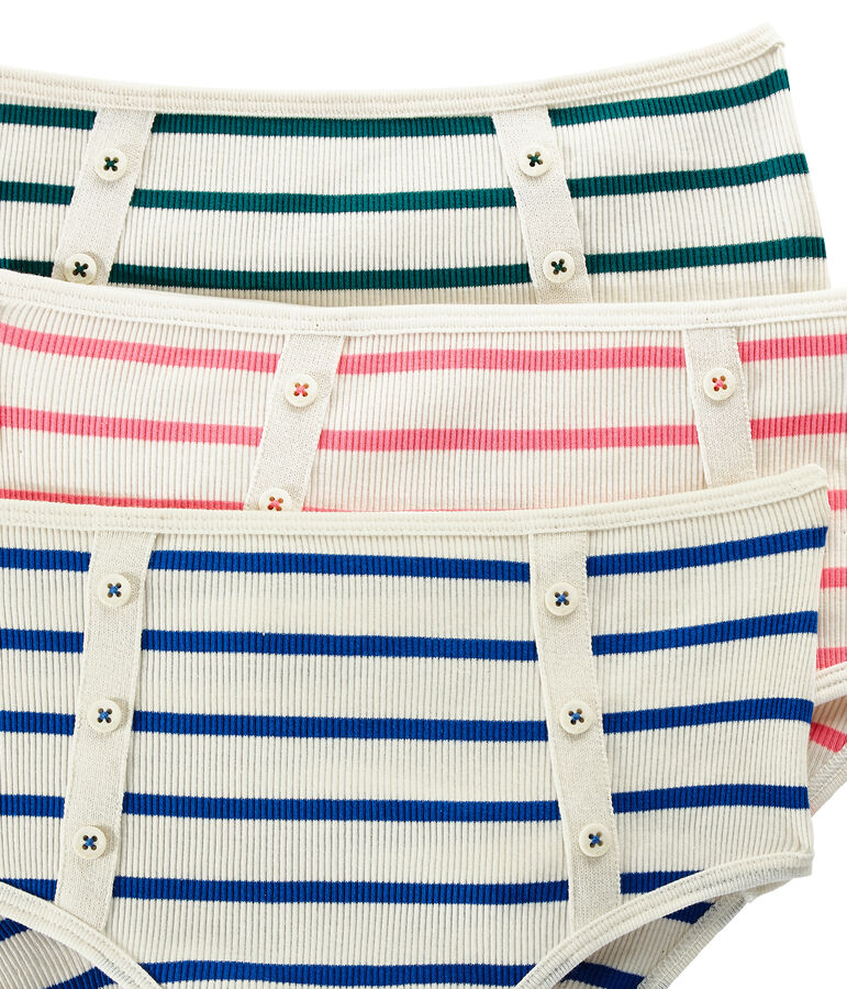 Lote de 3 braguitas mujer blanco