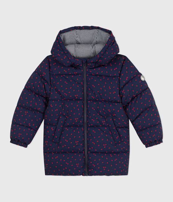 Plumífero infantil largo y estampado azul SOIR/ MULTICO