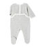 Pijama estampado en terciopelo para bebé unisex gris BELUGA CHINE