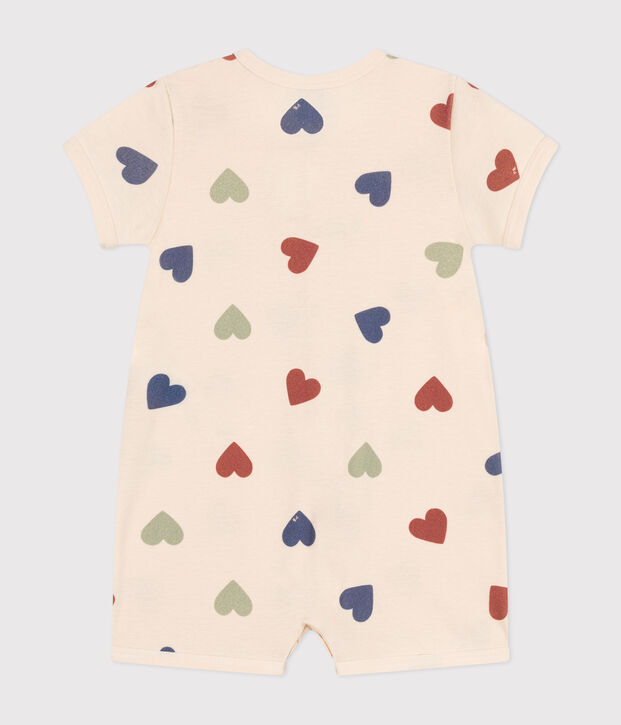 Mono corto de algod&oacute;n para beb&eacute; crudo/multicolor