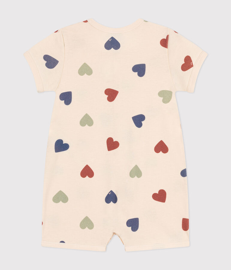 Mono corto de algod&oacute;n para beb&eacute; crudo/multicolor