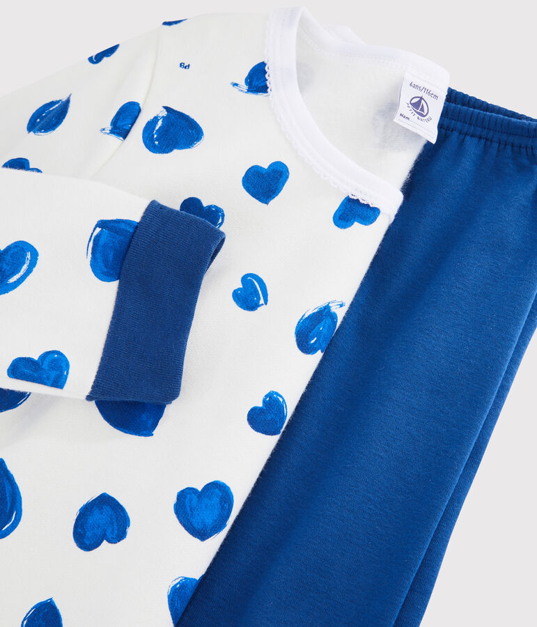 Camis&oacute;n con corazones de felpa con leggings para ni&ntilde;a peque&ntilde;a blanco/multicolor