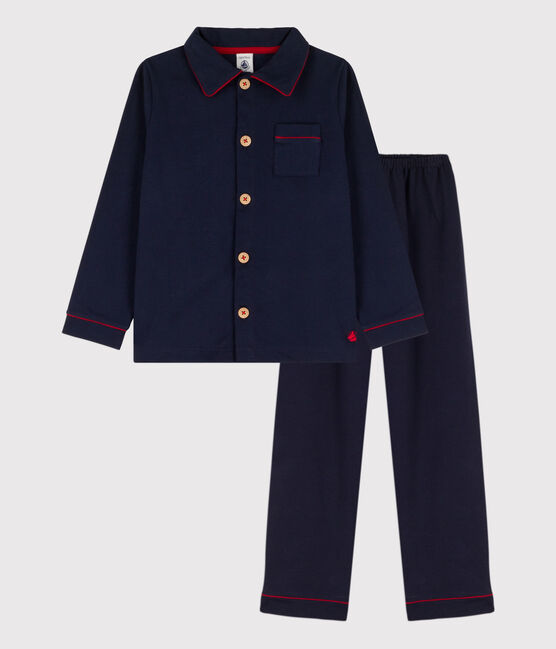 Pijama de algodón para niño azul SMOKING
